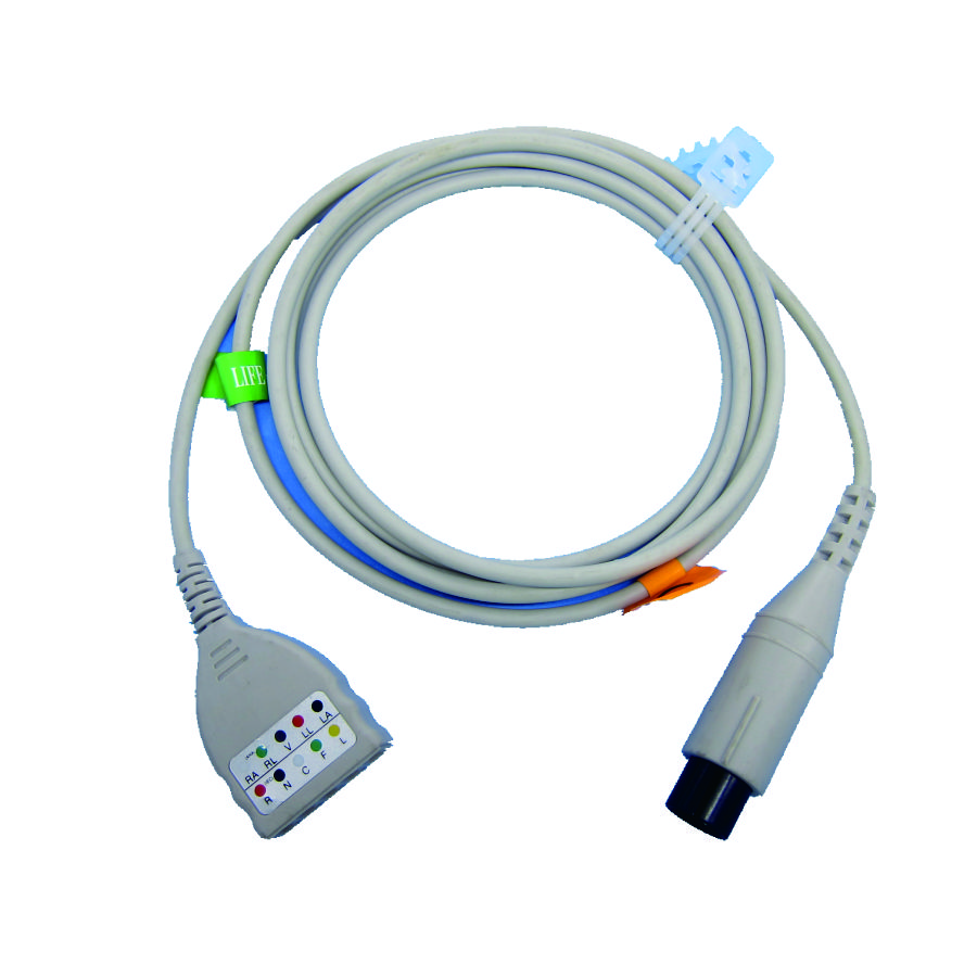 High quality ECG Electrodes Wire Trunk Cable for 5or 3 Leads for Popular LL style
