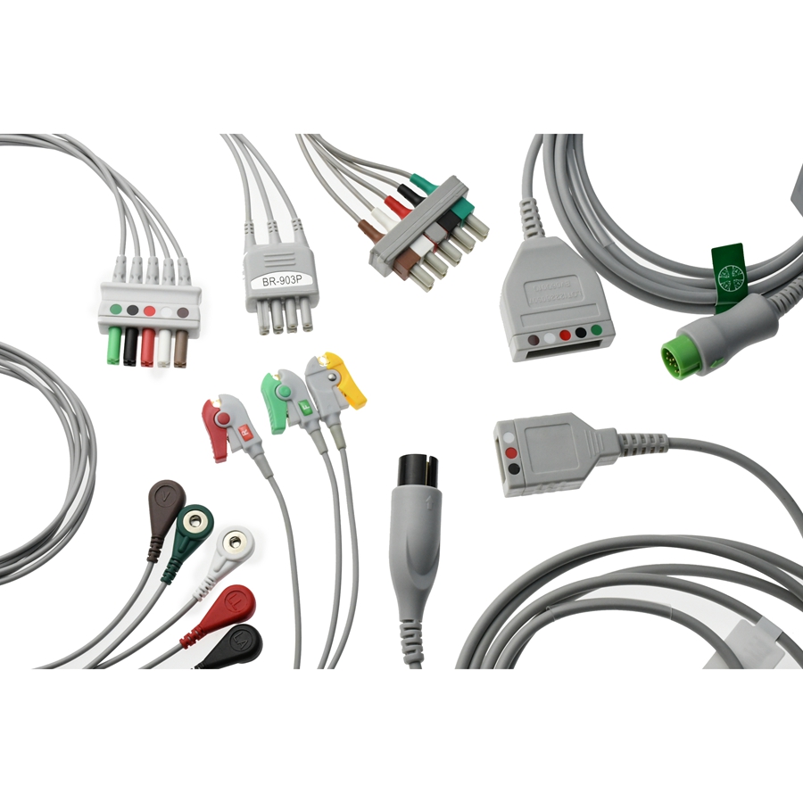 High quality ECG Electrodes Wire Trunk Cable for 5or 3 Leads for Popular LL style